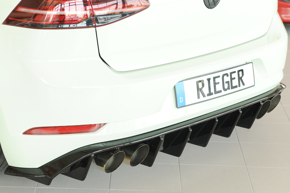 Diffuser Volkswagen Golf 7 R FL Rieger Glans Zwart