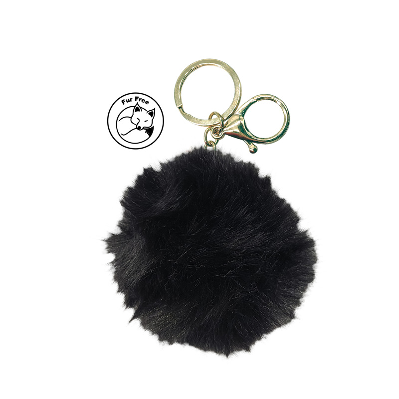 Simoni Racing Sleutelhanger Fluffy Fur - Zwart