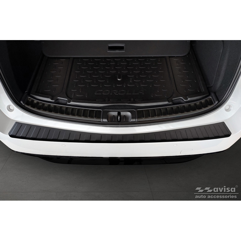 Matzwart RVS Achterbumperprotector  Toyota Corolla XII Combi 2019- (incl. GR Sport) & Suzuki Swace Combi 2020- 'Ribs'