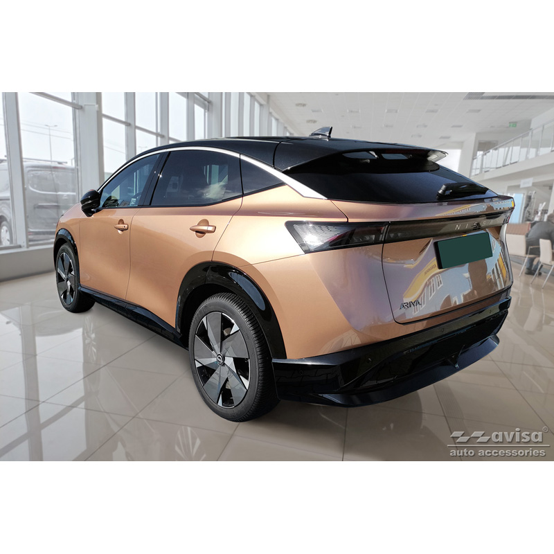 Zwart RVS Achterbumperprotector  Nissan Ariya 2022- 'Ribs'