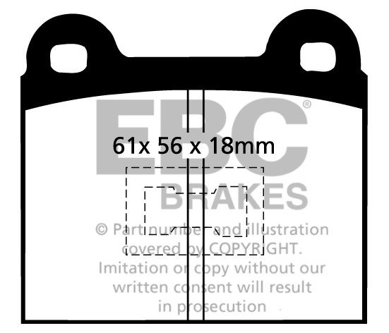 EBC Brakes VW Passat 73-88 1.5 D Station 77-78 Remblokken voorzi