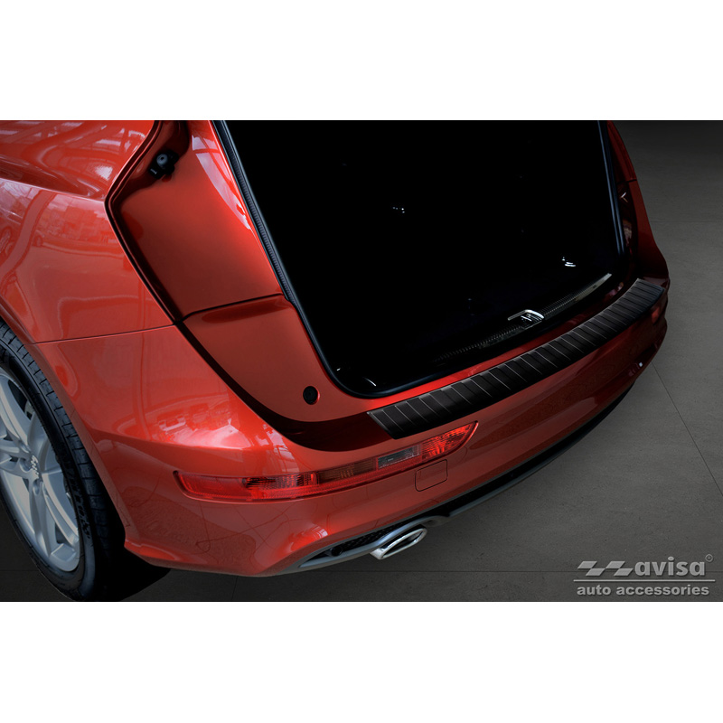 Matzwart RVS Achterbumperprotector  Audi Q5 2008-2012 & 2012- 'Ribs'