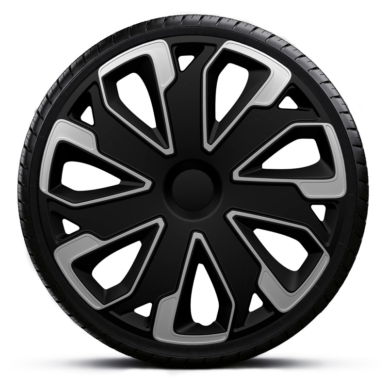 4-Delige Wieldoppenset Ultimo 15-inch zilver/zwart