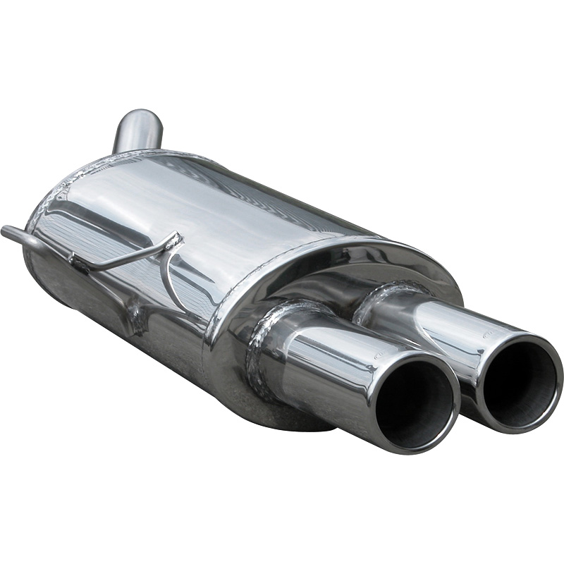 100% RVS Sportuitlaat  Renault Clio RS (Fase 2) 2002- 2x80mm