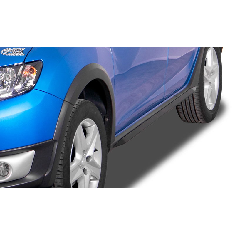 Sideskirts Slim'  Dacia Sandero II 2012- incl. Stepway (ABS zwart glanzend)