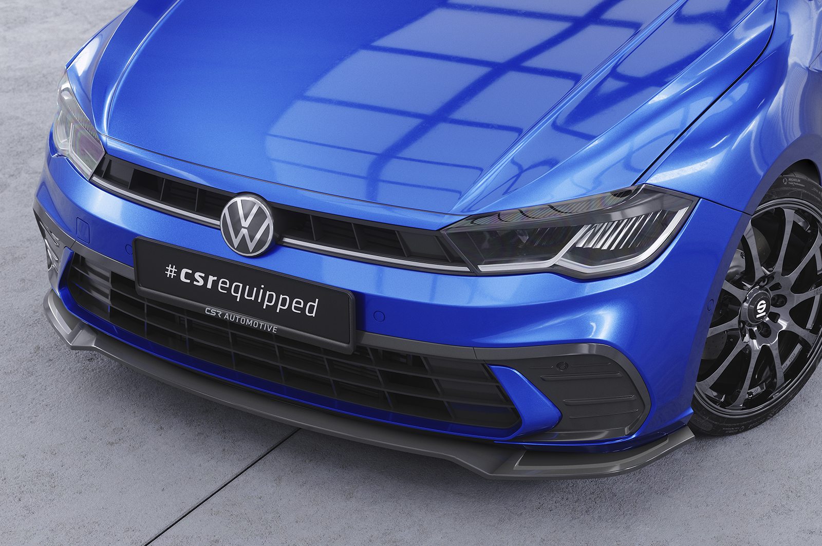 Voorspoiler Volkswagen Polo AW 2G FL CSR Glans Zwart