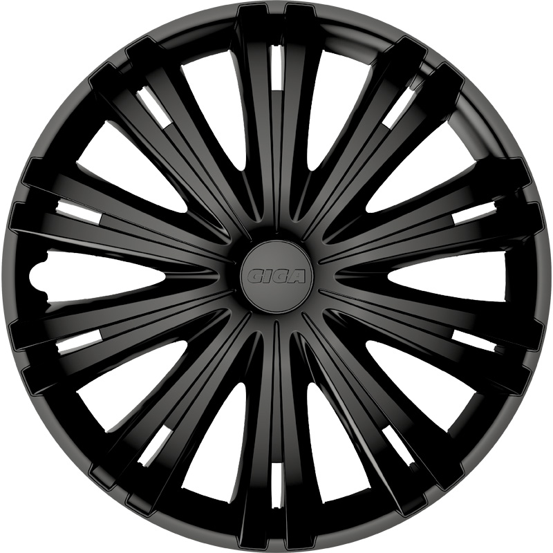 4-Delige Wieldoppenset Giga 14-inch mat zwart