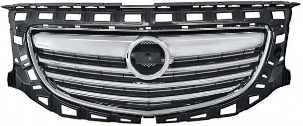 KOELERGRIL COMPLEET. INSIGNIA, 08->> chrome/ZWART