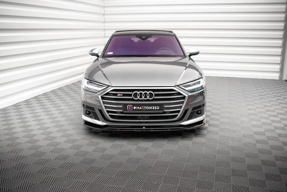 Voorspoiler V.1 Audi A8 S-Line / S8 D5 Maxton Glans Zwart