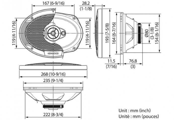 KENWOOD KFC-S6966 Speaker
