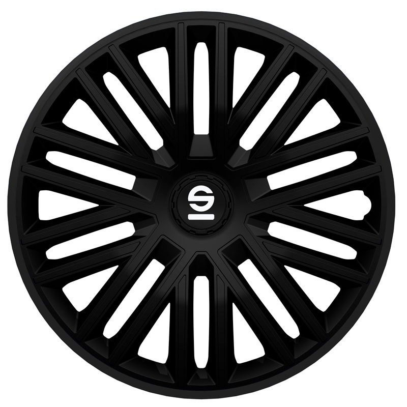 Sparco Wieldoppen Bergamo - 16-inch - Zwart - Set van 4 stuks