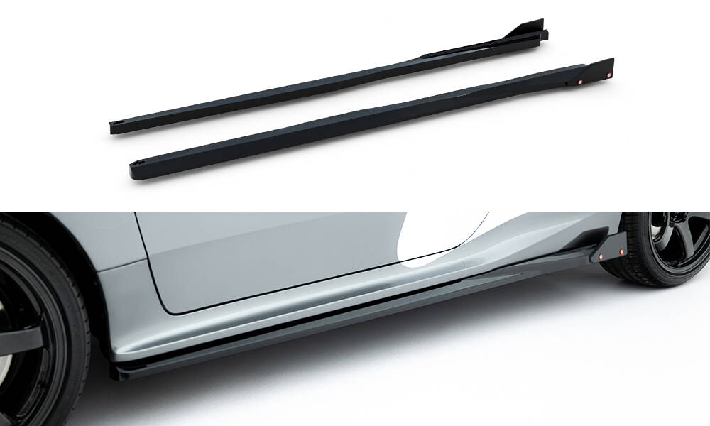 Zijskirts + Flaps Toyota GR Yaris MK4 Facelift Maxton Glanzend zwart