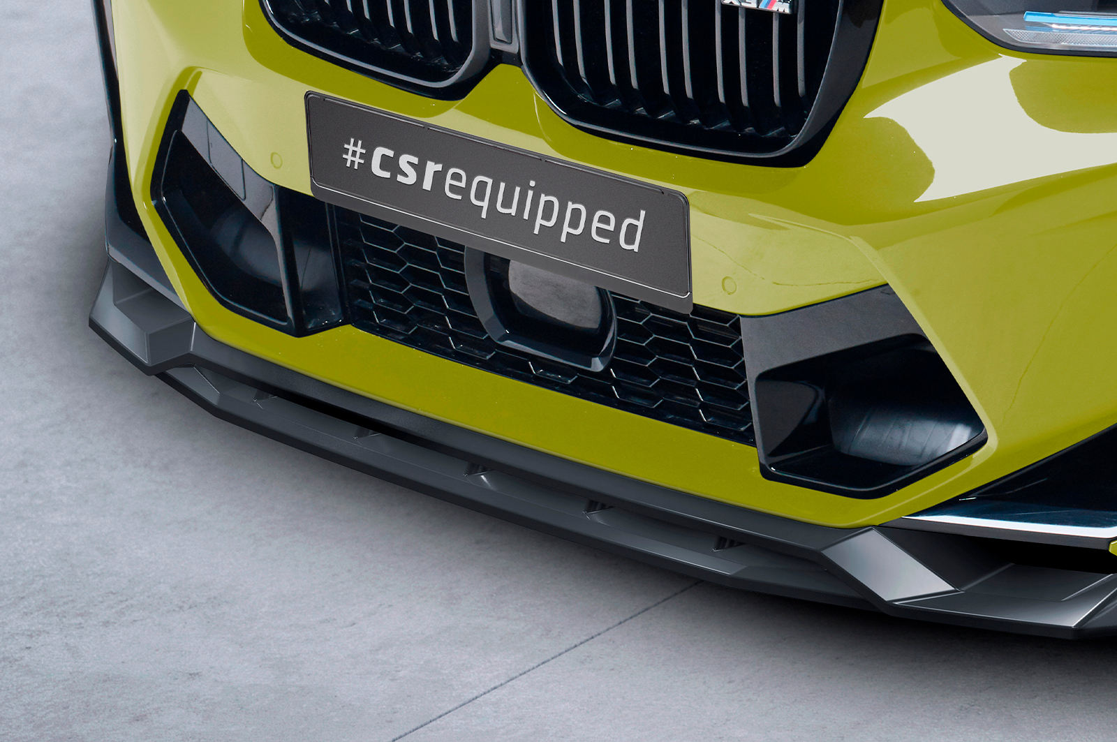 Voorspoiler BMW X3M F97 FL CSR Glans Zwart