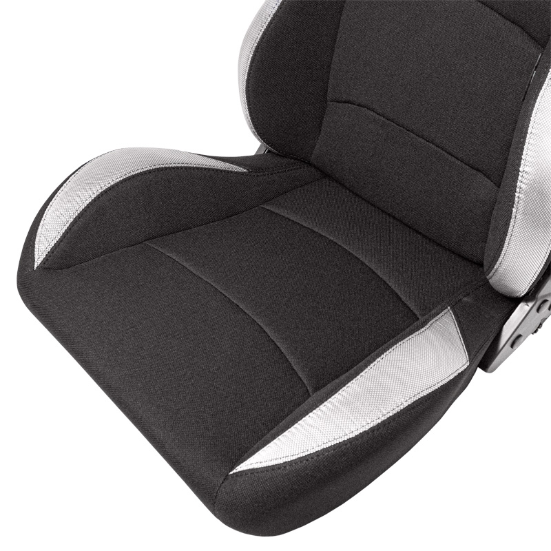 Sportstoel 'BS2' - Zwart - Dubbelzijdig verstelbare polyester rugleuning - incl. sledes