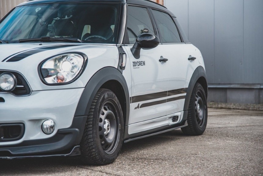 Zijskirts Mini Countryman S JCW R60 Maxton Design glans zwart