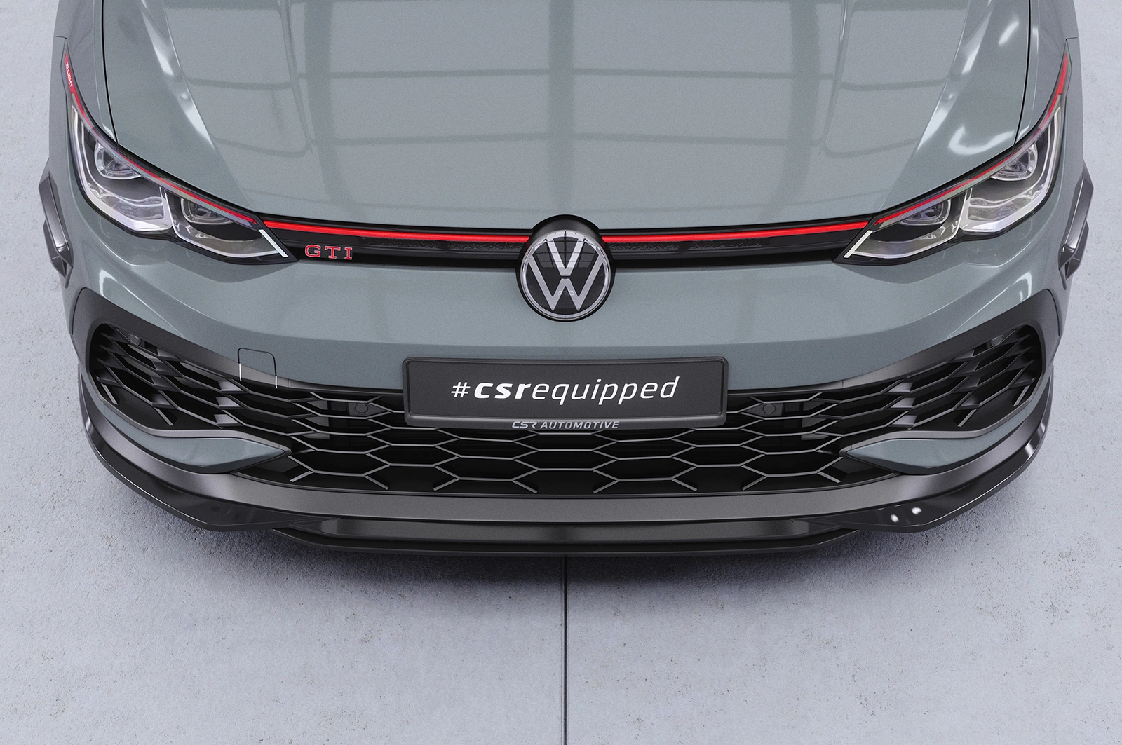 Voorspoiler VW Golf 8 GTI Clubsport glans zwart