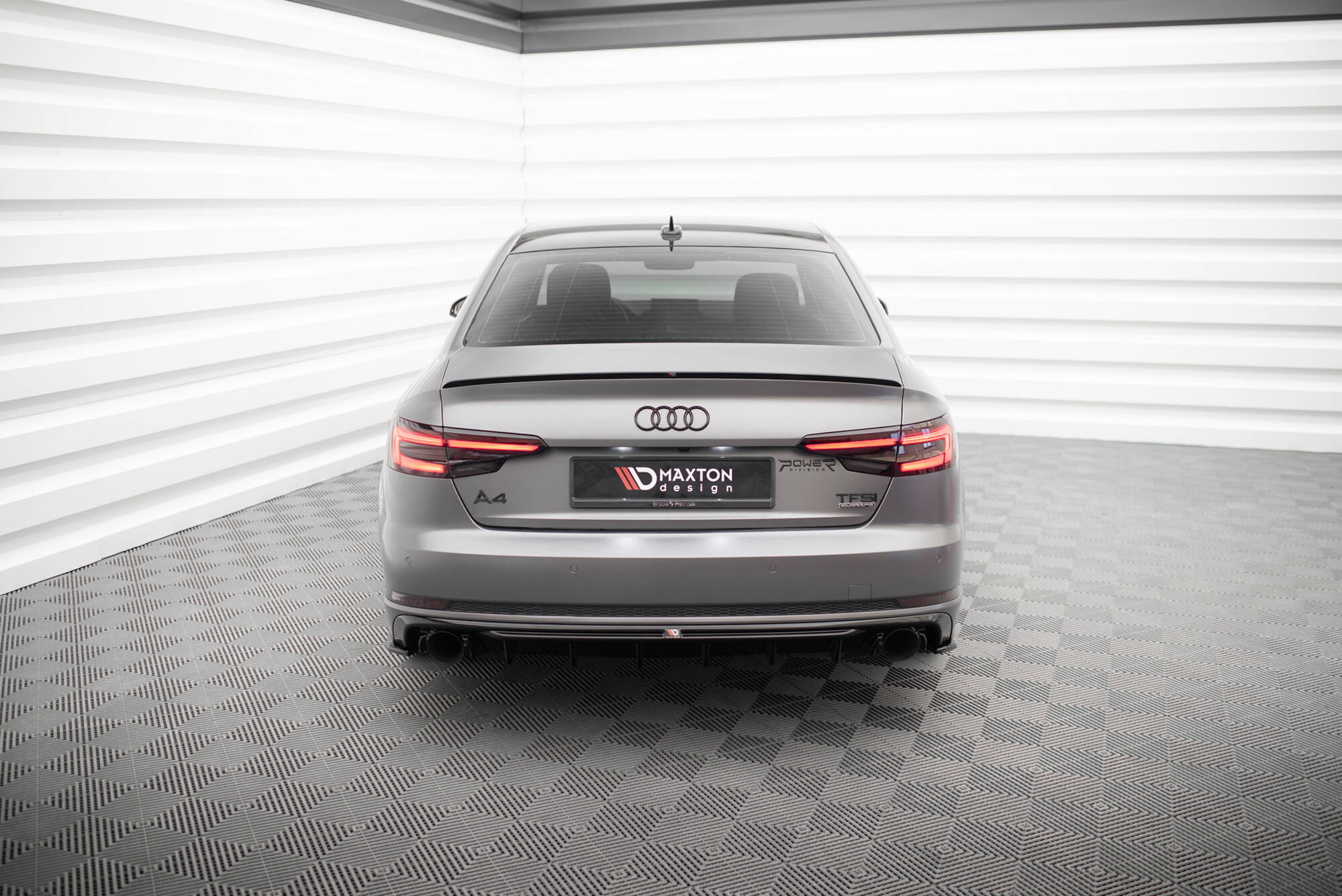 Achterzij Spoilers Audi A4 S-line B9 Maxton Glanzend zwart