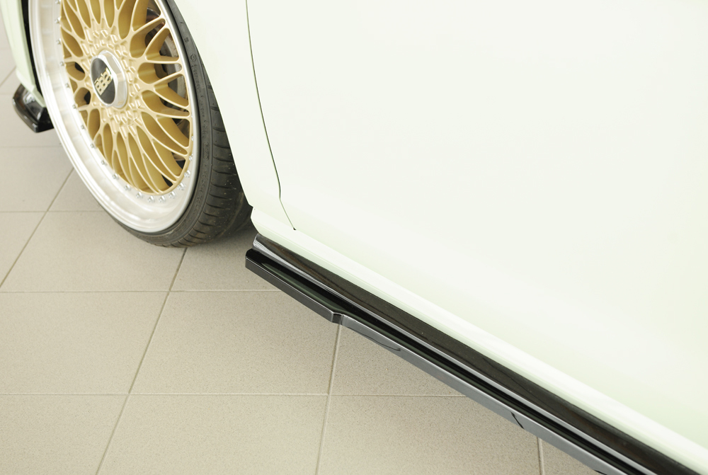 Zijskirts Volkswagen Golf 7 & 7.5 GTI / GTD / GTE / R / R-Line Rieger Glans Zwart