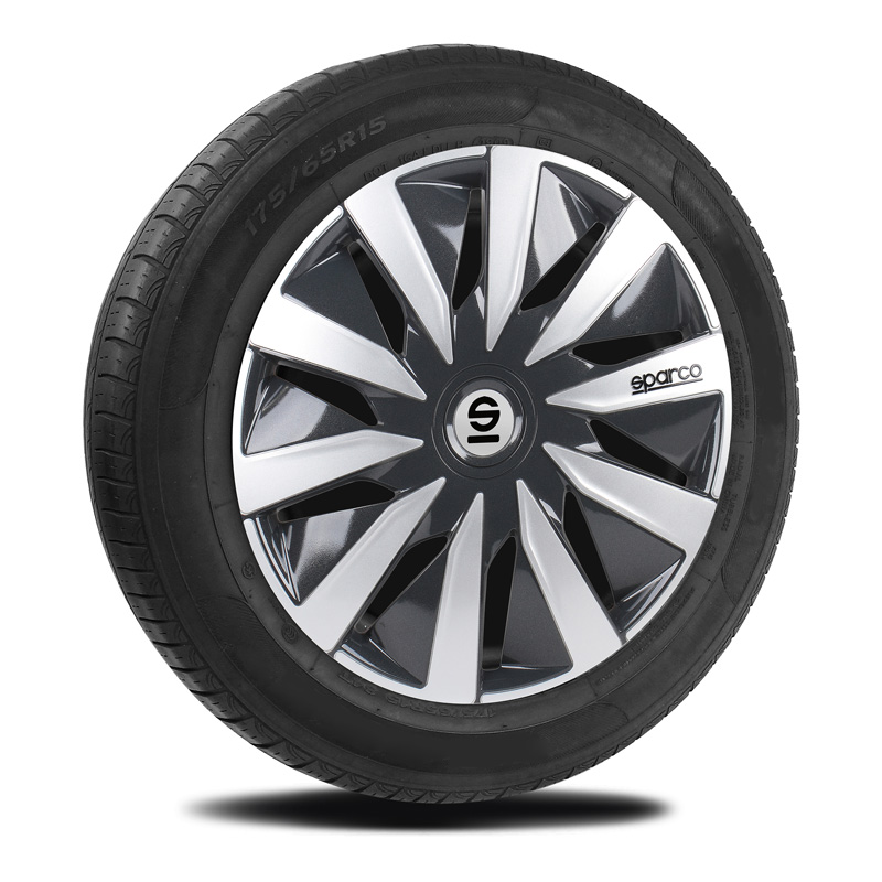 Sparco Wieldoppen Lazio - 14-inch - Grijs/Zilver - Set van 4 stuks