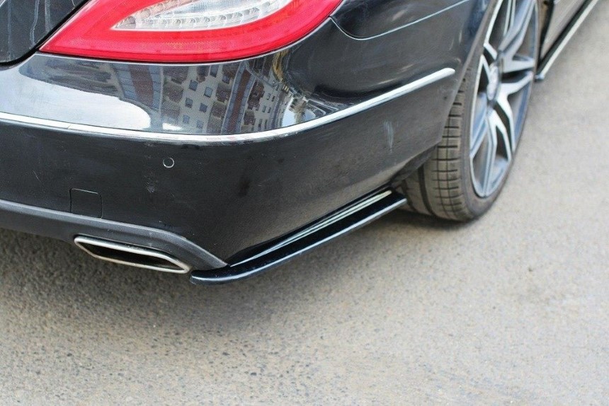 Achter zijskirts Mercedes CLS W218 Maxton Design glans zwart