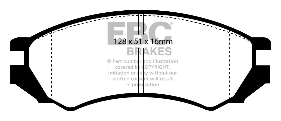 EBC Brakes NISSAN Primera 2.0 D (P10) 90-93 Remblokken voorzijde