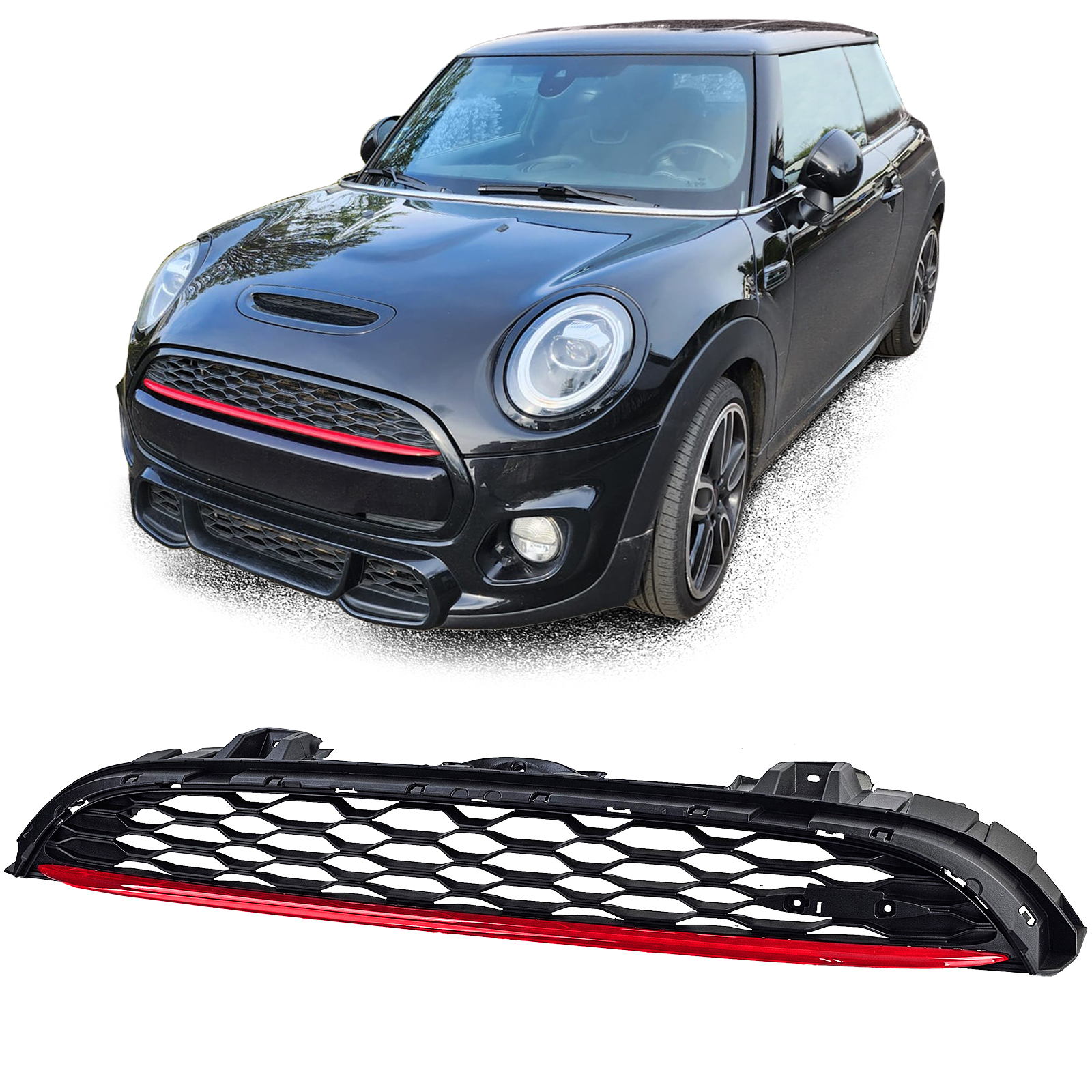 Grill Mini Cooper One D F55 F56 F57 14-20 Rood