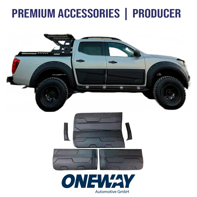 Deurpanelen  Ford Ranger T6/T7/T8 2012-2022 (Jumbo) - Matzwart