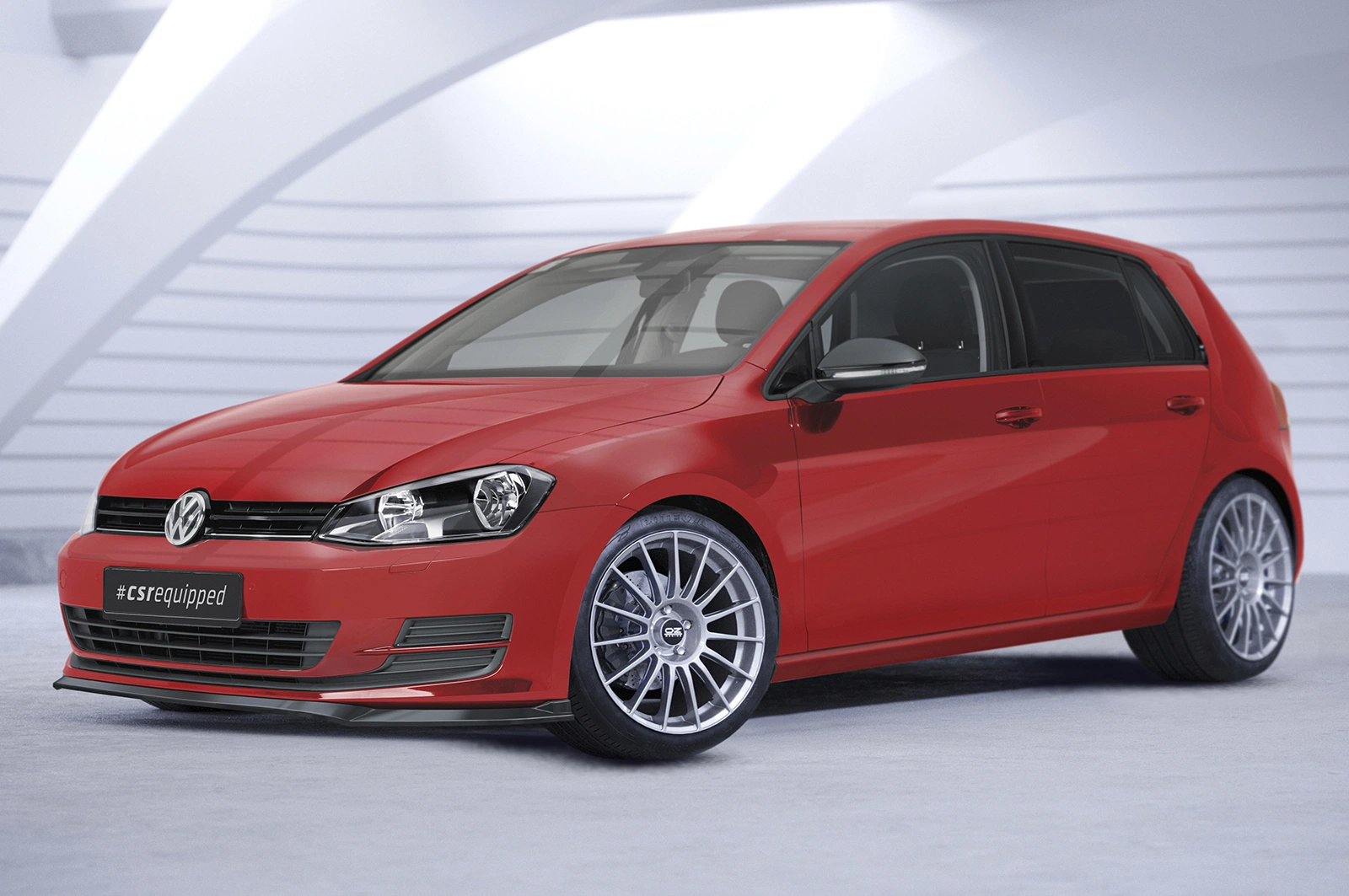 Voorspoiler VW Golf 7 Glans Zwart (08/2012 - 2017, pre-Facelift) van CSR Automotive