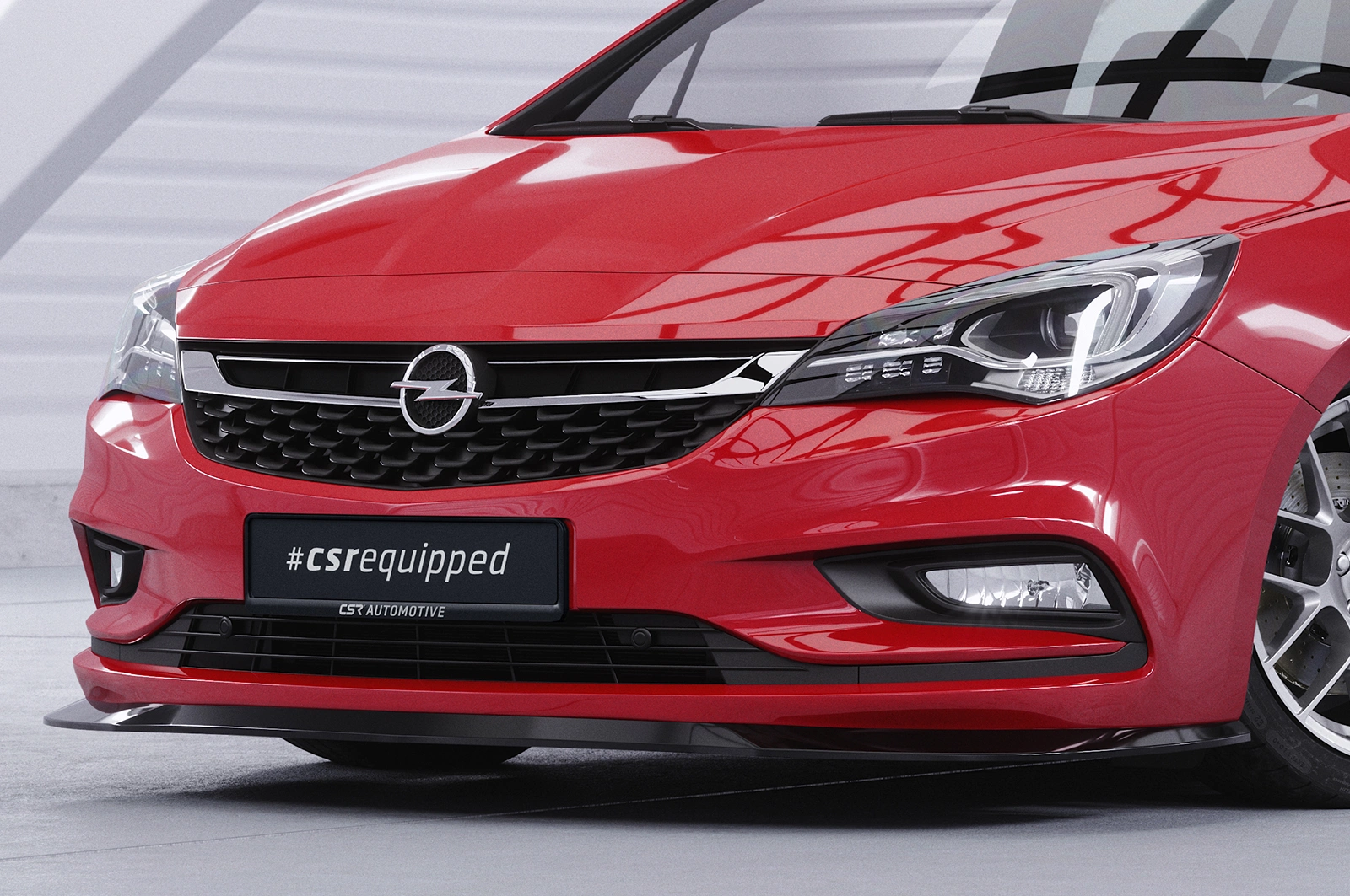 Voorspoiler Opel Astra K Glans Zwart – 2015–2019