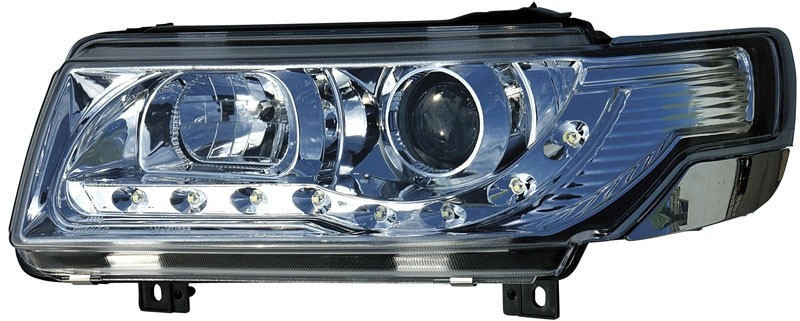 Koplampen VW Passat 35i DRL look Devil Eyes chroom