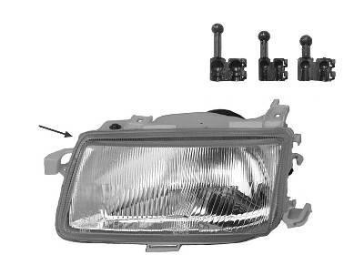 koplamp, Valeo, H4, rechts,-09/1994 Opel Astra F, 1991 -1998