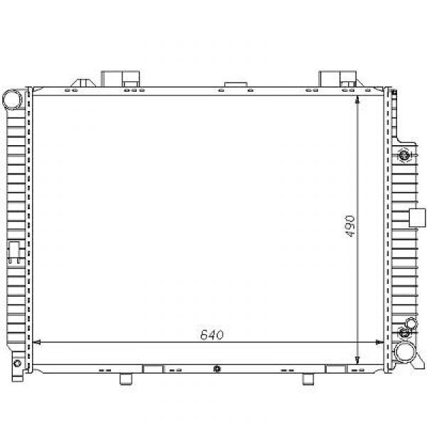 Radiator DB W 210 95-99 640x490 E420/430/50/300D+/-AC