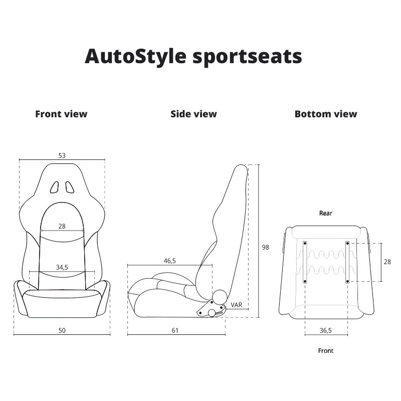Sportstoel 'NK Premium' - Zwart Suede + Grijs 'Mesh' textiel - Dubbelzijdig verstelbare polyester rugleuning - incl. sledes