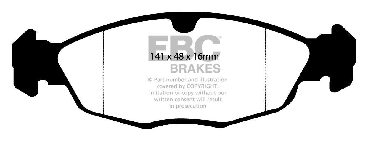 EBC Brakes OPEL Corsa A 1.5 D 91-92 Remblokken voorzijde