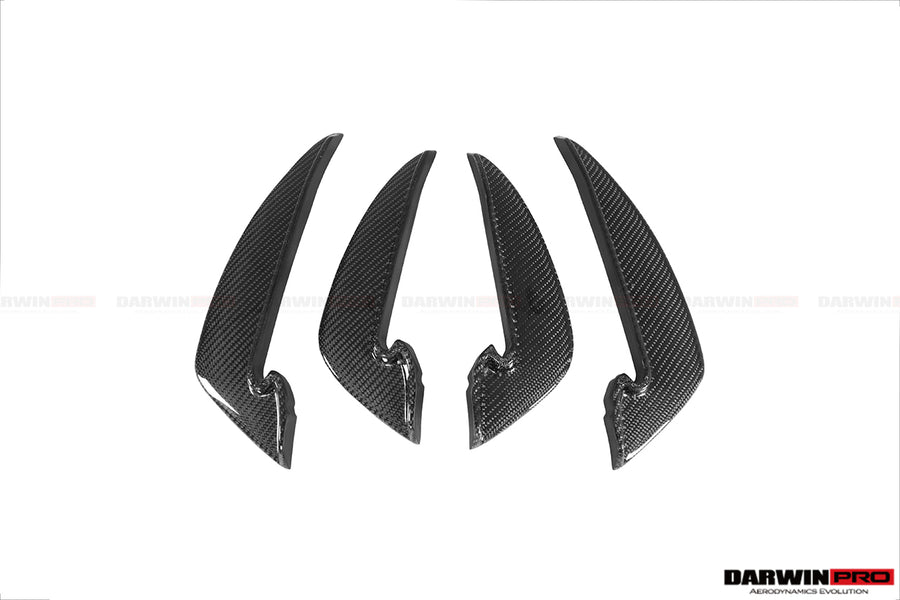 Audi RS4 B9.5 BKSS Style Carbon Fiber Front Bumper Canards 2020-2022