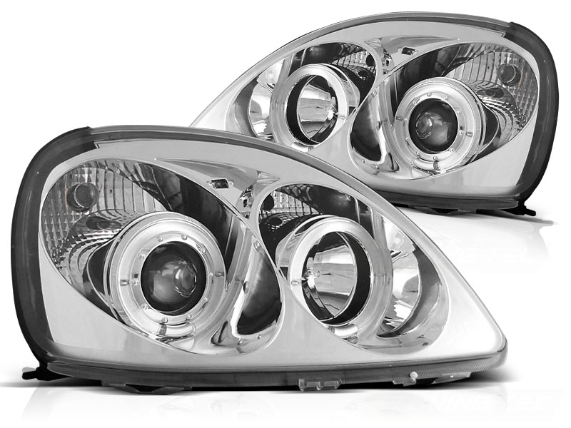 Koplampen Toyota Yaris angel eyes helder chroom 98-05