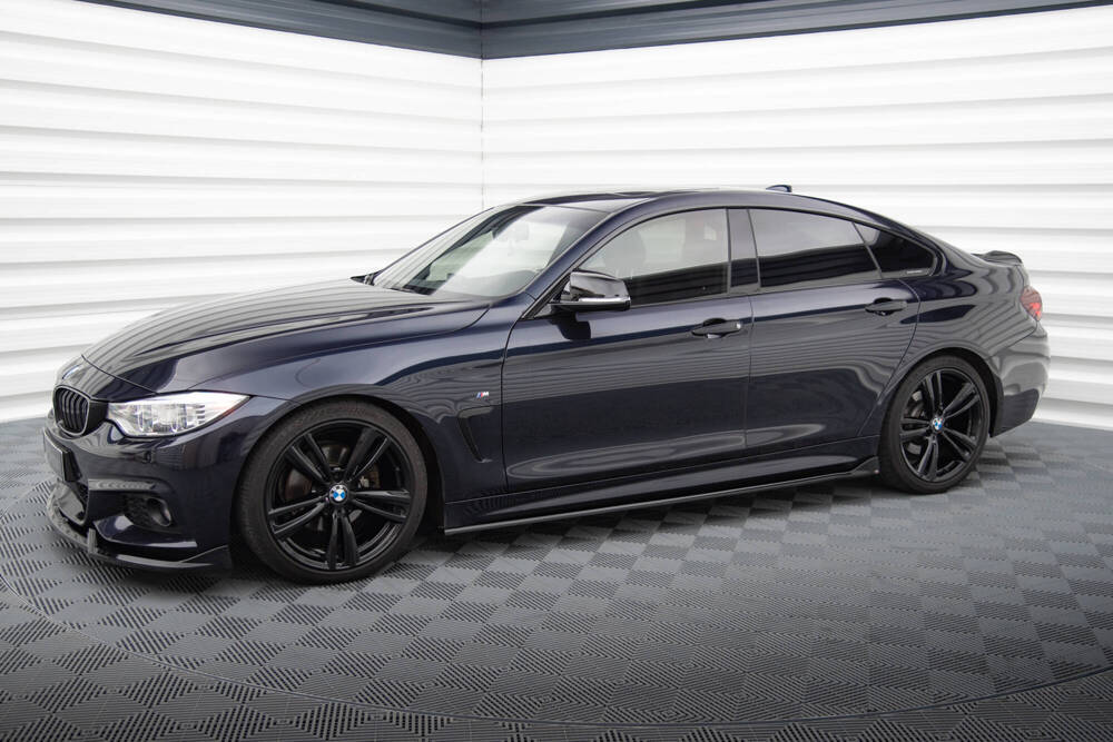 Zijskirts BMW 4 Gran Coupe M Pakket F36 Maxton Glans Zwart