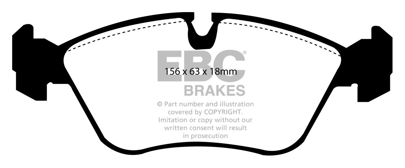 EBC Brakes VOLVO C70 2.3 Turbo T5 97-2005 Remblokken voorzijde r