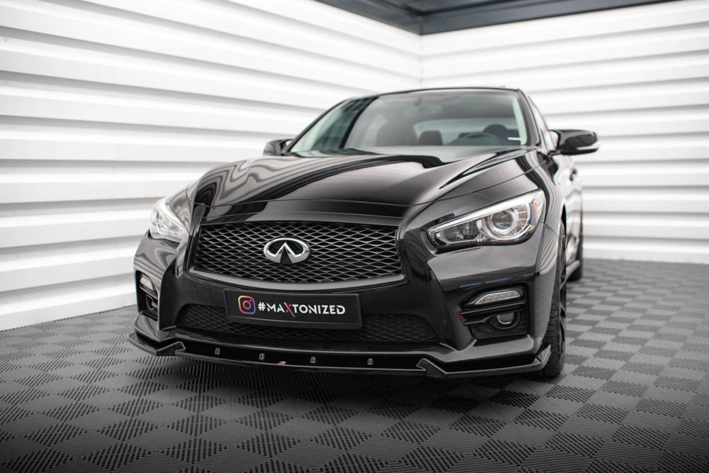 Voorspoiler V.2 Infiniti Q50 S Maxton Glans Zwart