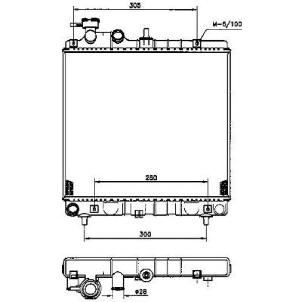 Radiator ATOS PRIME 98-03 355x400 1.0I-12V +/-AC