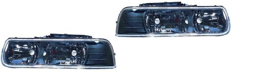 Koplampen Chevrolet Silverado 99-02 zwart