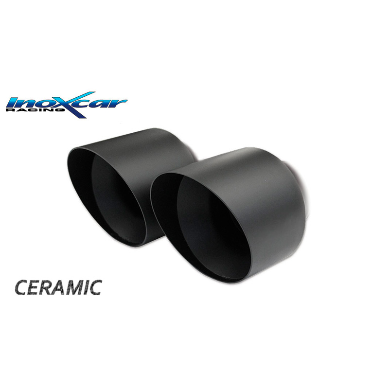 100% RVS Dubbele Sportuitlaat  Subaru Impreza 4WD 2.5T WRX STI 08MY 300pk 2008- 2x80mm Ceramic Black