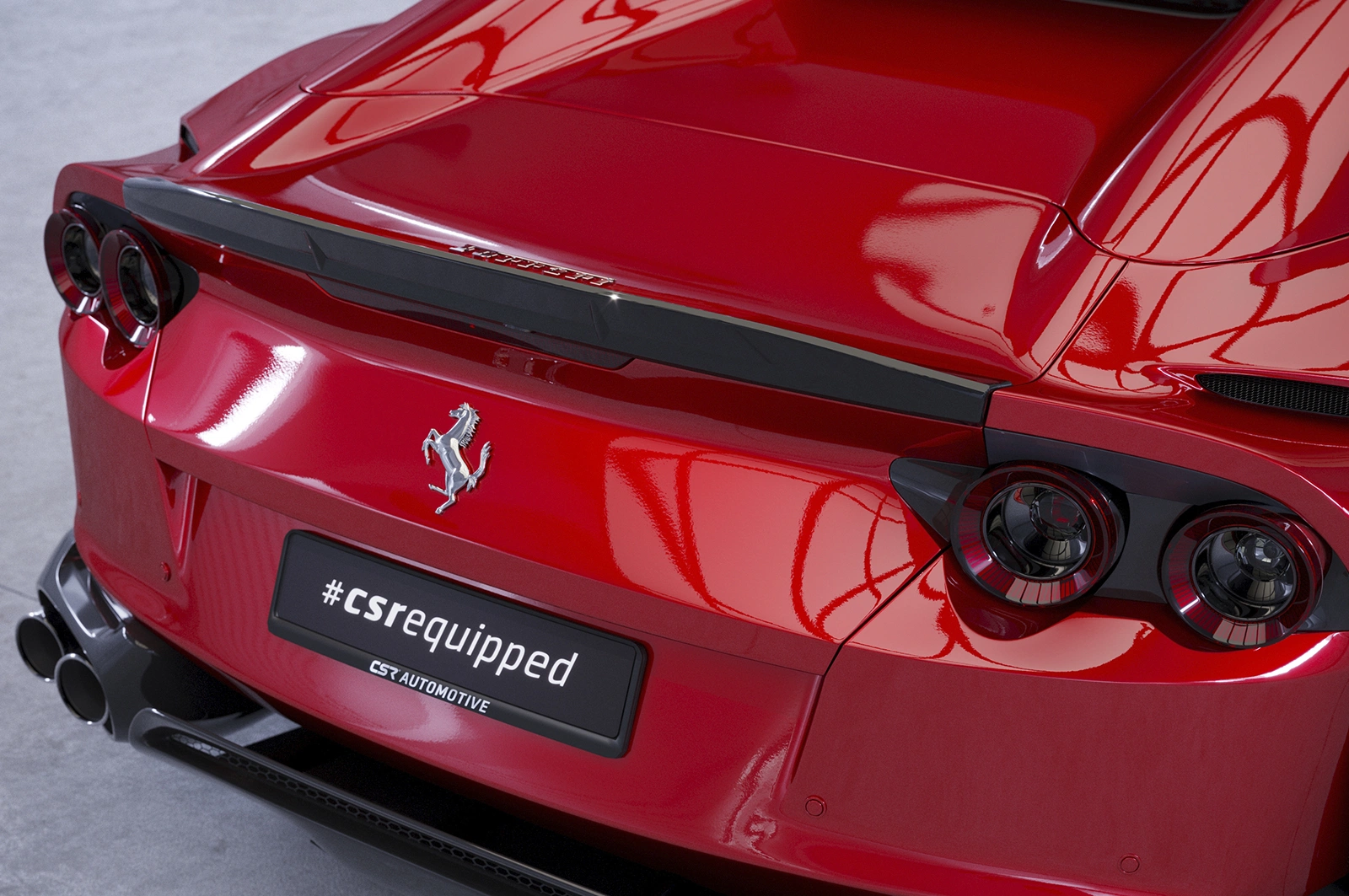 Achterspoiler Ferrari 812 GTS glans zwart