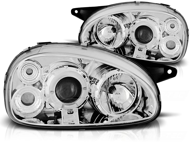 Koplampen Opel Corsa B 93-00 Chroom