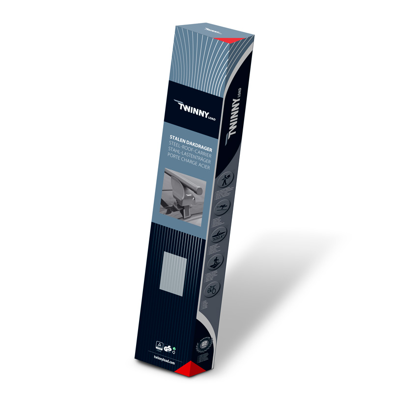 Dakdragerset Twinny Load Staal S17 semi pasvorm (voor auto's zonder dakreling)