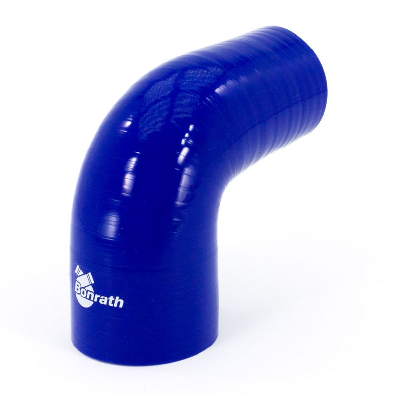 Bonrath Siliconen slang Reducer 90 graden bocht - Lengte:50mm - Ø65>60mm