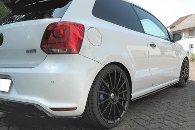 Zijdiffusers VW Polo 5 R WRC Glans Zwart