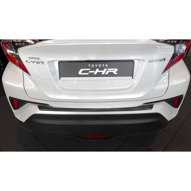 RVS Achterbumperprotector 'Deluxe'  Toyota C-HR 2016-2019 & Facelift 2019-2023 Zwart/Zwart Carbon