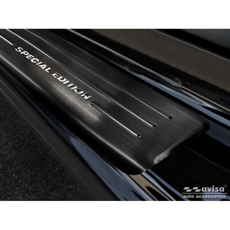 Zwart RVS Instaplijsten  Smart ForFour (W453) 2014-2020 & FL 2020- incl. EQ 'Special Edition' - 4-delig