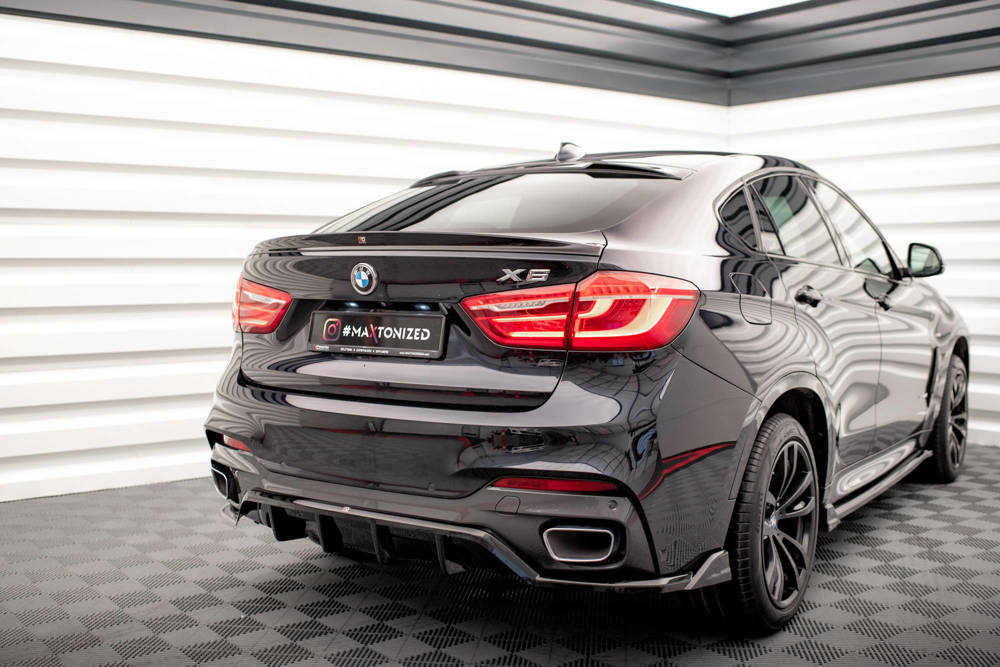 Spoiler BMW X6 M pakket F16 Maxton Glans Zwart